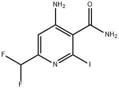 4-Amino-6-(difluoromethyl)-2-iodopyridine-3-carboxamide Structure