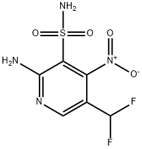 2-Amino-5-(difluoromethyl)-4-nitropyridine-3-sulfonamide Structure