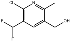 2-Chloro-3-(difluoromethyl)-6-methylpyridine-5-methanol Structure