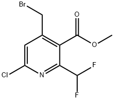 Methyl 4-(bromomethyl)-6-chloro-2-(difluoromethyl)pyridine-3-carboxylate Structure