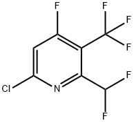 6-Chloro-2-(difluoromethyl)-4-fluoro-3-(trifluoromethyl)pyridine Structure