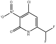 4-Chloro-6-(difluoromethyl)-2-hydroxy-3-nitropyridine Structure