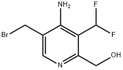 4-Amino-5-(bromomethyl)-3-(difluoromethyl)pyridine-2-methanol Structure