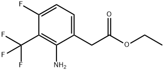 Ethyl 2-amino-4-fluoro-3-(trifluoromethyl)phenylacetate Structure