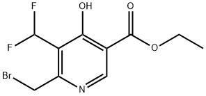 Ethyl 2-(bromomethyl)-3-(difluoromethyl)-4-hydroxypyridine-5-carboxylate Structure