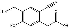 4-Aminomethyl-2-cyano-5-hydroxyphenylacetic acid Structure