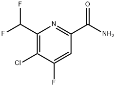 3-Chloro-2-(difluoromethyl)-4-fluoropyridine-6-carboxamide Structure