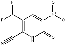 2-Cyano-3-(difluoromethyl)-6-hydroxy-5-nitropyridine Structure