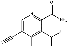 5-Cyano-3-(difluoromethyl)-4-fluoropyridine-2-carboxamide Structure