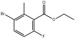 Benzoic acid, 3-bromo-6-fluoro-2-methyl-, ethyl ester Structure