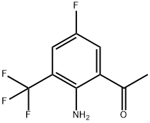 2'-Amino-5'-fluoro-3'-(trifluoromethyl)acetophenone 구조식 이미지