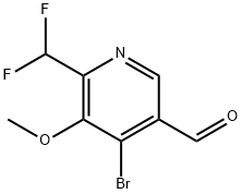 4-Bromo-2-(difluoromethyl)-3-methoxypyridine-5-carboxaldehyde Structure