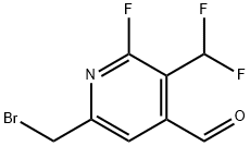 6-(Bromomethyl)-3-(difluoromethyl)-2-fluoropyridine-4-carboxaldehyde Structure