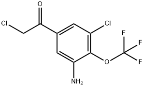 3'-Amino-5'-chloro-4'-(trifluoromethoxy)phenacyl chloride Structure