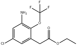 Ethyl 3-amino-5-chloro-2-(trifluoromethoxy)phenylacetate Structure