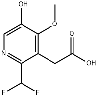 2-(Difluoromethyl)-5-hydroxy-4-methoxypyridine-3-acetic acid Structure