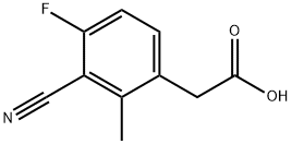 3-Cyano-4-fluoro-2-methylphenylacetic acid Structure