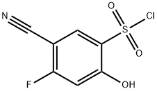 5-Cyano-4-fluoro-2-hydroxybenzenesulfonyl chloride Structure