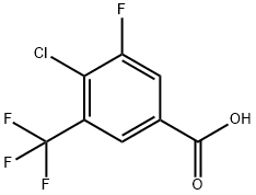 4-Chloro-3-fluoro-5-(trifluoromethyl)benzoic acid 구조식 이미지