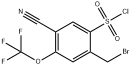 2-Bromomethyl-5-cyano-4-(trifluoromethoxy)benzenesulfonyl chloride Structure