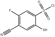 4-Cyano-5-fluoro-2-mercaptobenzenesulfonylchloride Structure