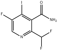 2-(Difluoromethyl)-5-fluoro-4-iodopyridine-3-carboxamide Structure