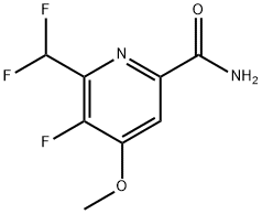 2-(Difluoromethyl)-3-fluoro-4-methoxypyridine-6-carboxamide Structure