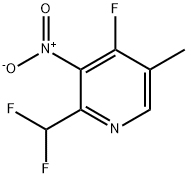 2-(Difluoromethyl)-4-fluoro-5-methyl-3-nitropyridine Structure