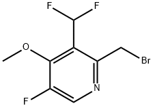 2-(Bromomethyl)-3-(difluoromethyl)-5-fluoro-4-methoxypyridine Structure