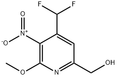 4-(Difluoromethyl)-2-methoxy-3-nitropyridine-6-methanol Structure