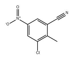 Benzonitrile, 3-chloro-2-methyl-5-nitro- Structure