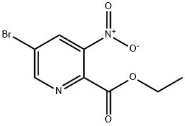 2-Pyridinecarboxylic acid, 5-bromo-3-nitro-, ethyl ester Structure