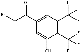 3',4'-Bis(trifluoromethyl)-5'-hydroxyphenacyl bromide Structure