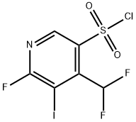 4-(Difluoromethyl)-2-fluoro-3-iodopyridine-5-sulfonyl chloride Structure