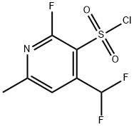 4-(Difluoromethyl)-2-fluoro-6-methylpyridine-3-sulfonyl chloride Structure