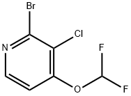 Pyridine, 2-bromo-3-chloro-4-(difluoromethoxy)- Structure