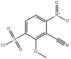 3-Cyano-2-methoxy-4-nitrobenzenesulfonylchloride Structure