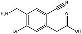 4-Aminomethyl-5-bromo-2-cyanophenylacetic acid Structure