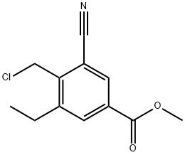 Methyl 4-chloromethyl-3-cyano-5-ethylbenzoate Structure