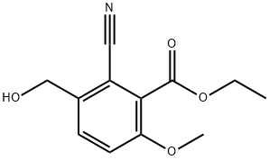 Ethyl 2-cyano-3-hydroxymethyl-6-methoxybenzoate Structure