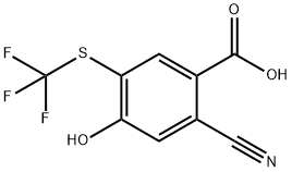 2-Cyano-4-hydroxy-5-(trifluoromethylthio)benzoic acid Structure