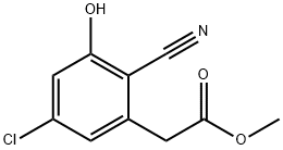 Methyl 5-chloro-2-cyano-3-hydroxyphenylacetate Structure