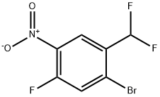 Benzene, 1-bromo-2-(difluoromethyl)-5-fluoro-4-nitro- Structure