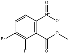 Benzoic acid, 3-bromo-2-fluoro-6-nitro-, methyl ester 구조식 이미지
