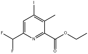 Ethyl 6-(difluoromethyl)-4-iodo-3-methylpyridine-2-carboxylate Structure