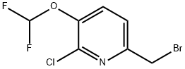 6-Bromomethyl-2-chloro-3-(difluoromethoxy)pyridine Structure