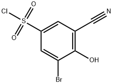 3-Bromo-5-cyano-4-hydroxybenzenesulfonyl chloride Structure