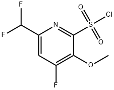 6-(Difluoromethyl)-4-fluoro-3-methoxypyridine-2-sulfonyl chloride Structure