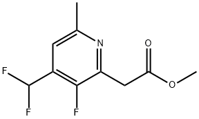 Methyl 4-(difluoromethyl)-3-fluoro-6-methylpyridine-2-acetate Structure