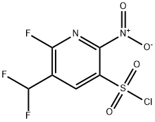 3-(Difluoromethyl)-2-fluoro-6-nitropyridine-5-sulfonyl chloride Structure